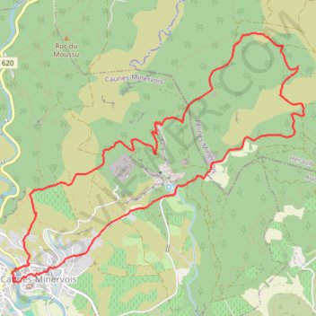 Le moulin de Biot - Caunes-Minervois GPS track, route, trail