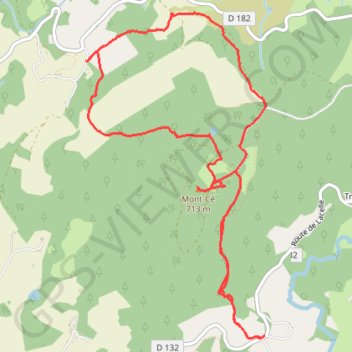 Chamberet, le mont Cé GPS track, route, trail