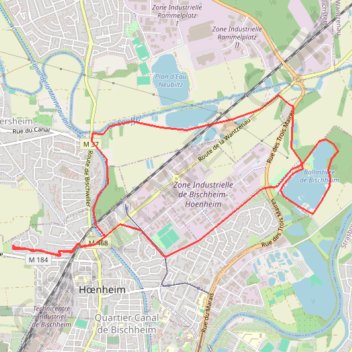 Parcours Hoenheim GPS track, route, trail