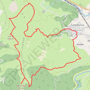 Le circuit de Larla depuis St Martin d'Arrossa GPS track, route, trail