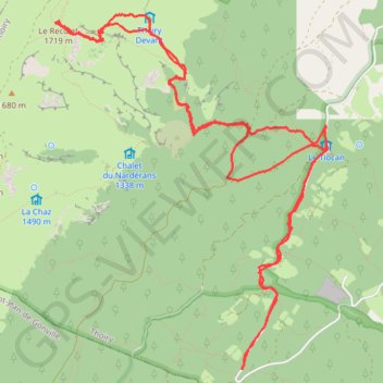 Tiocan - Reculet à ski de rando GPS track, route, trail