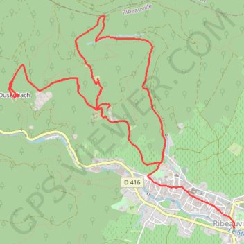 Les 3 châteaux de Ribeauvillé GPS track, route, trail
