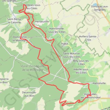 19 - Les Eparges GPS track, route, trail