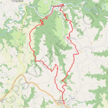Rieupeyroux - Prévinquière GPS track, route, trail