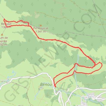 Pic Bersaut - Bilhères au Benou GPS track, route, trail