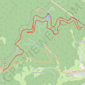 Val d'Argent - La Pierre de Lusse GPS track, route, trail