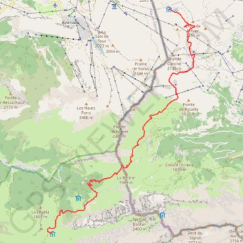 Traversée des Alpes - Étape 4 GPS track, route, trail