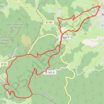 La Croix Saint-Guillaume - Noirétable GPS track, route, trail