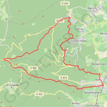 Barr - Rotlach - Kligenthal - Sainte-Odile - Barr GPS track, route, trail