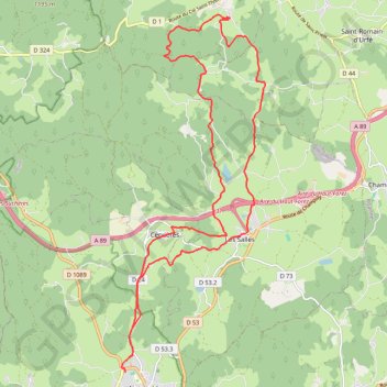 Chausseterre - Noirétable GPS track, route, trail