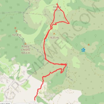 Tozal de Oturia TopoPyrénées Mariano GPS track, route, trail
