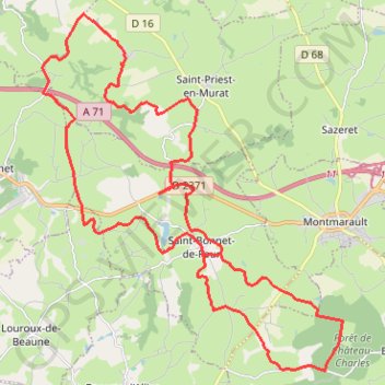 Saint-Bonnet-de-Four GPS track, route, trail