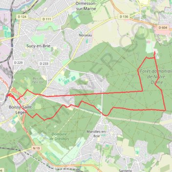 La Forêt de Notre-Dame GPS track, route, trail