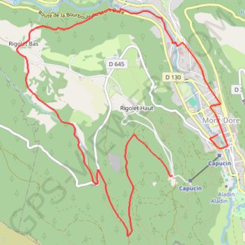 Sancy - Descente du Rigolet - Secteur Le Mont-Dore GPS track, route, trail