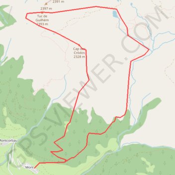 Tuc de Guilhèm depuis Mont GPS track, route, trail