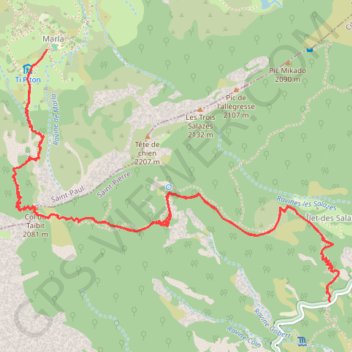 Cilaos - Marla GPS track, route, trail