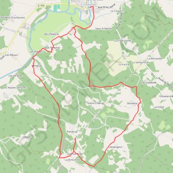 Boucle des Causses Truffiers - Coulaures GPS track, route, trail