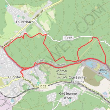 Boucle au départ de L'Hopital GPS track, route, trail