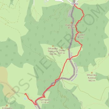 Mont Autza GPS track, route, trail