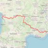 Traversée du sud de la France de Royan à Grasse GPS track, route, trail