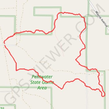 Very quiet rural mountain biking trail in Pentwater, MI GPS track, route, trail