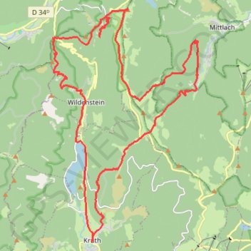 Autour du fond de vallée GPS track, route, trail
