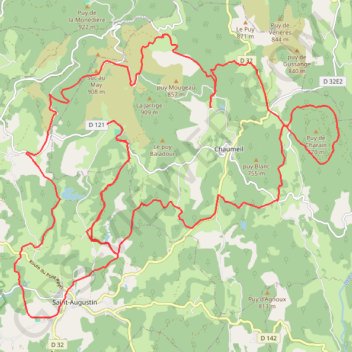 Tour des Monédières - Freysselines GPS track, route, trail