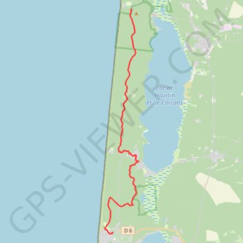 Hourtin-Plage / Lacanau-Océan GPS track, route, trail