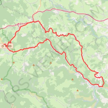 De Noirétable à Saint-Sixte GPS track, route, trail