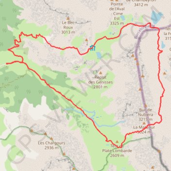 Tour du Brec Chambeyron GPS track, route, trail