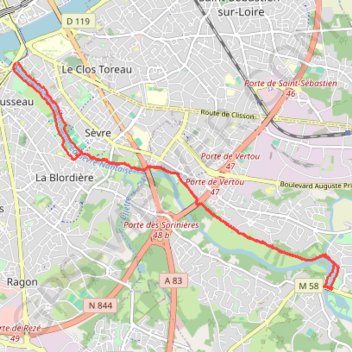Pirmil - Vertou GPS track, route, trail