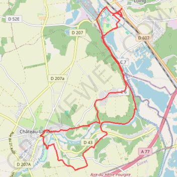 Boucle à partir de Souppes-sur-Loing GPS track, route, trail