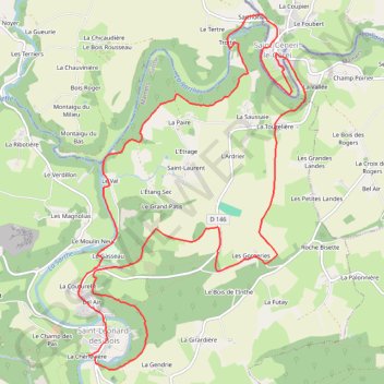 Rando les méandres de la Sarthe - Saint-Léonard-des-Bois GPS track, route, trail