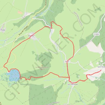 Lac de Bourdouze - Saint-Anastaise GPS track, route, trail
