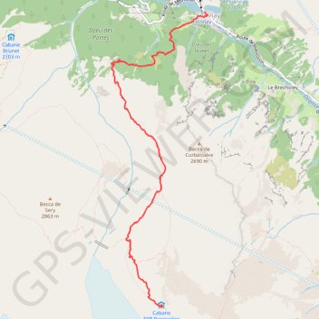 17-07-02 Marche d'approche Cabane de la Panossière GPS track, route, trail