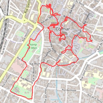 Colmar GPS track, route, trail