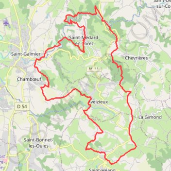 La Marche des Moulins - Saint-Médard-en-Forez GPS track, route, trail
