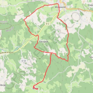 Biron Monpazier GPS track, route, trail