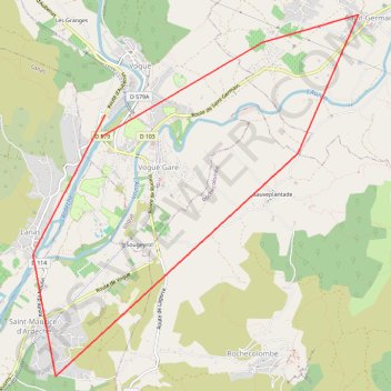 Stage vog ma GPS track, route, trail
