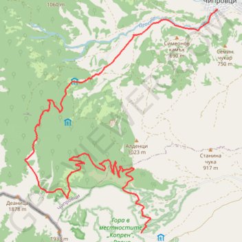 Kopren-Chiprovtsi GPS track, route, trail