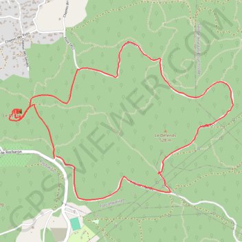 Le Castellas, le Défens - ROCBARON - 83 GPS track, route, trail