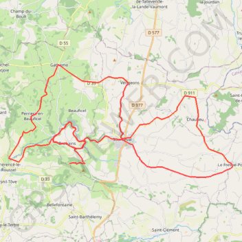 Tour du Canton de Sourdeval GPS track, route, trail