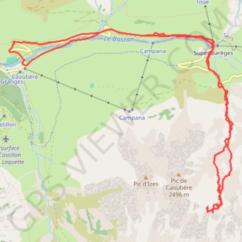 Crête de la Pègue - Barèges GPS track, route, trail