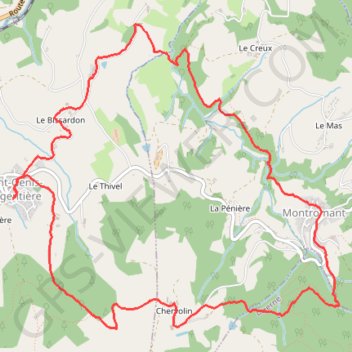 Autour de Saint Genis L'Argentière par Montromand GPS track, route, trail