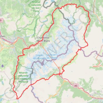 Tour du Mont blanc GPS track, route, trail