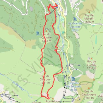 Mont-Dore - Puy de Cliergue - Tour Carrée - Col de Courre GPS track, route, trail