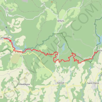 Rigole de la Montagne (noire) GPS track, route, trail