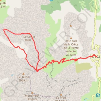 Le Cimet GPS track, route, trail