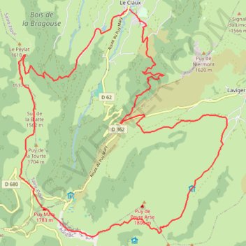 Puy Mary GPS track, route, trail
