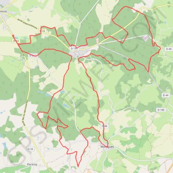 N°11 DRAGON 46 km GPS track, route, trail